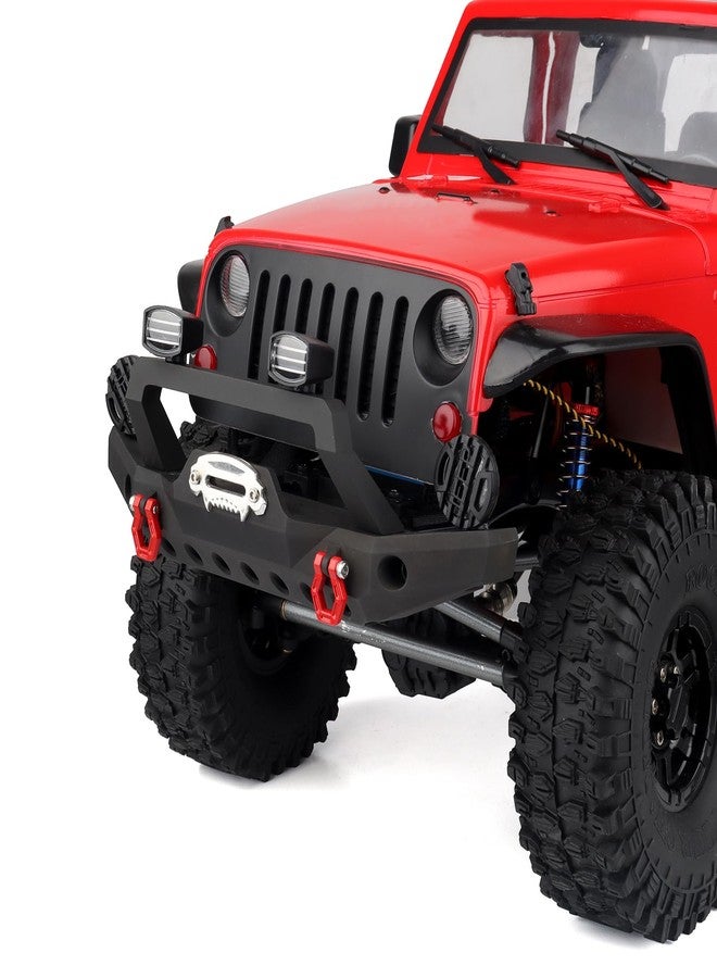 FriHobby 1/10 RC Crawler Front Bumper Mounts Set Metal w/Winch & 5mm LED White Lights for TRX-4 Axial SCX10 II 90046 SCX10 III AXI03007 Redcat Gen 7 - Image 4